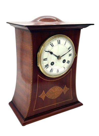 Fine Arts & Crafts Liberty Mahogany 8 Day Mantel Clock – ca 1900 Antique mantlle clocks Antique Clocks 9