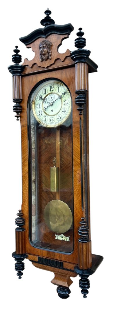 Exquisite Kingwood Case Vienna Wall clock – ca 1890 vienna wall clock Antique Clocks 8