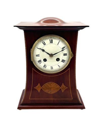 Fine Arts & Crafts Liberty Mahogany 8 Day Mantel Clock – ca 1900 Antique mantlle clocks Antique Clocks 3