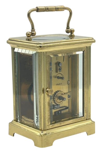 Fabulous Antique French 8 day masked dial Carriage clock – ca 1900 carriage clock Antique Clocks 12