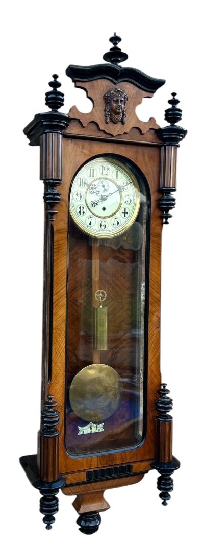 Exquisite Kingwood Case Vienna Wall clock – ca 1890 vienna wall clock Antique Clocks 10