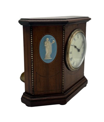 Fabulous Mahogany Case with Wedgwood porcelain 8 day Mantel clock Mantel Clock Antique Clocks 8