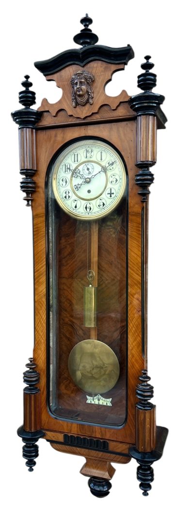 Exquisite Kingwood Case Vienna Wall clock – ca 1890 vienna wall clock Antique Clocks 13