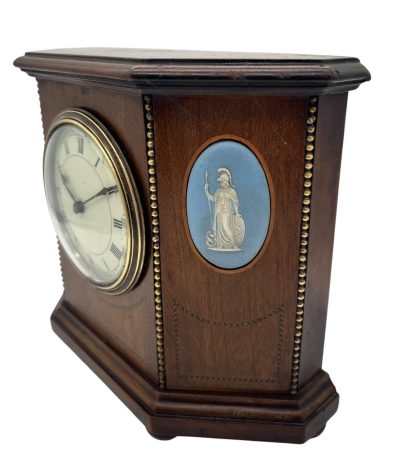 Fabulous Mahogany Case with Wedgwood porcelain 8 day Mantel clock Mantel Clock Antique Clocks 11