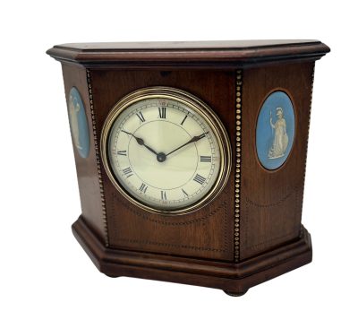 Fabulous Mahogany Case with Wedgwood porcelain 8 day Mantel clock Mantel Clock Antique Clocks 13