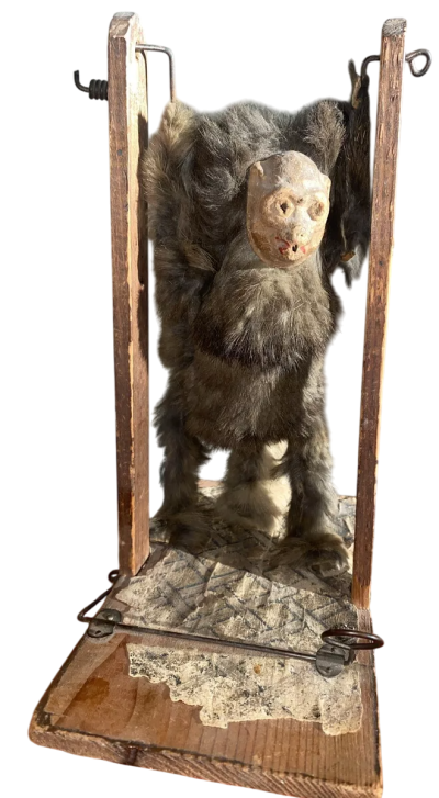 Antique Creepy Monkey Twirling Toy