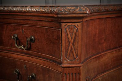 Large Serpentine Shaped Mahogany Partners Desk Mahogany Partners Desk Antique Desks 5