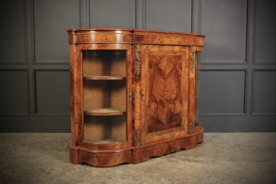 Victorian Inlaid Walnut Credenza Side Cabinet Burr Walnut Credenza Antique Furniture 4