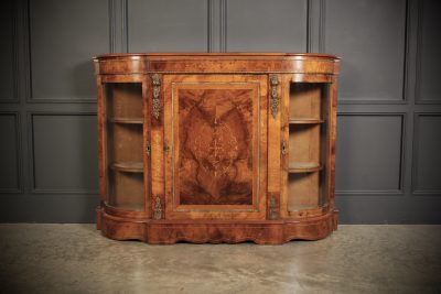 Victorian Inlaid Walnut Credenza Side Cabinet Burr Walnut Credenza Antique Furniture 3