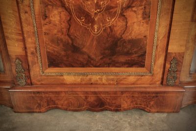 Victorian Inlaid Walnut Credenza Side Cabinet Burr Walnut Credenza Antique Furniture 14