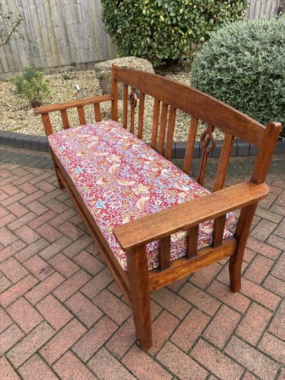 Arts & Crafts Oak Settle antique oak Antique Benches 12