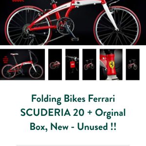 Folding Bikes Ferrari SCUDERIA 20, New – Unused. Antique Collectibles