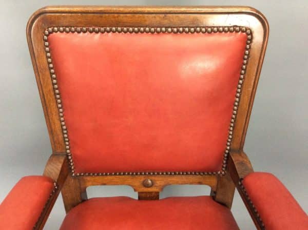 Late Victorian Solid Oak Desk Chair c1890 desk chair Antique Chairs 6