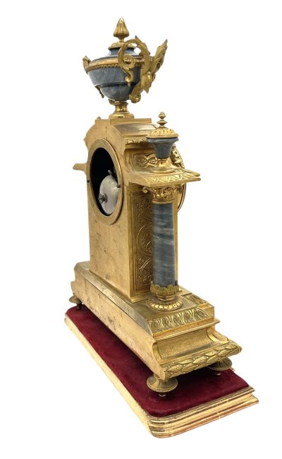 Wonderful Bronze ormolu & Marble Mantel Clock on original Stand – ca1860 French ormolo mantel clock Antique Clocks 12