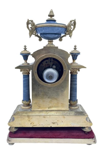 Wonderful Bronze ormolu & Marble Mantel Clock on original Stand – ca1860 French ormolo mantel clock Antique Clocks 11