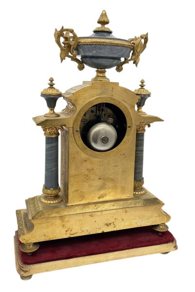 Wonderful Bronze ormolu & Marble Mantel Clock on original Stand – ca1860 French ormolo mantel clock Antique Clocks 10