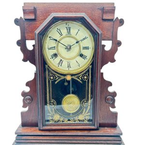 Lovely American Gingerbread Mantel Clock by New Haven Mantel Clock Antique Clocks