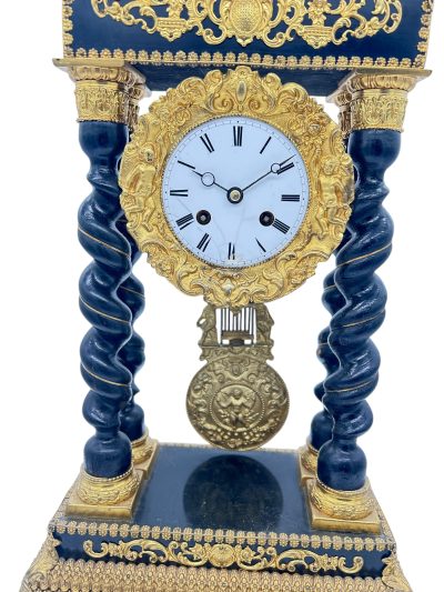 Exquisite Victorian French Portico Mantel Clock – ca1860 French ormolo mantel clock Antique Clocks 11