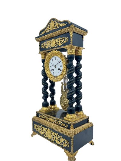 Exquisite Victorian French Portico Mantel Clock – ca1860 French ormolo mantel clock Antique Clocks 12