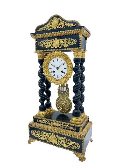 Exquisite Victorian French Portico Mantel Clock – ca1860 French ormolo mantel clock Antique Clocks 7