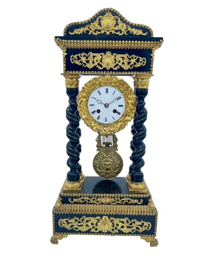 Exquisite Victorian French Portico Mantel Clock – ca1860 French ormolo mantel clock Antique Clocks 3