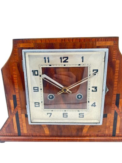 Stylish English Art Deco Mantle Clock – 8 Day Striking Mantel Clock Mantel Clock Antique Clocks 10