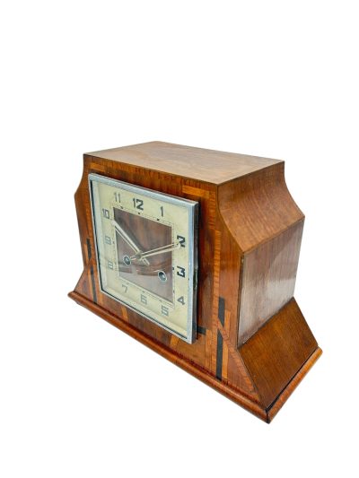 Stylish English Art Deco Mantle Clock – 8 Day Striking Mantel Clock Mantel Clock Antique Clocks 6