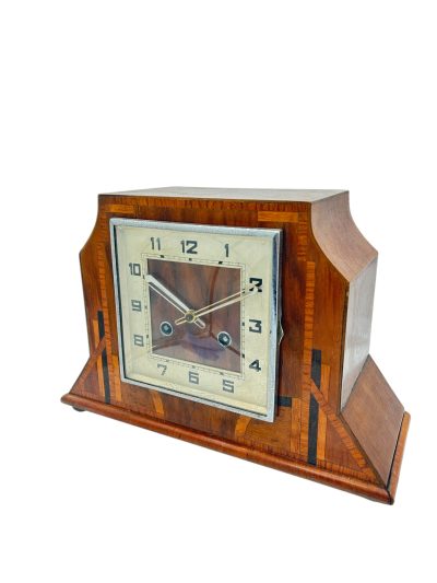 Stylish English Art Deco Mantle Clock – 8 Day Striking Mantel Clock Mantel Clock Antique Clocks 5