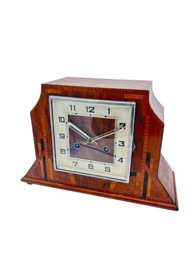 Stylish English Art Deco Mantle Clock – 8 Day Striking Mantel Clock Mantel Clock Antique Clocks 4