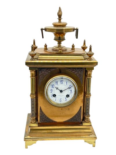 Fabulous French Bronze Ormolu Cube Mantel Clock – ca1890 French mantel clock Antique Clocks 14