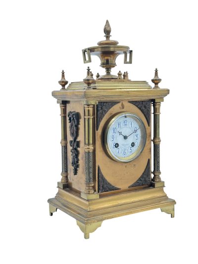 Fabulous French Bronze Ormolu Cube Mantel Clock – ca1890 French mantel clock Antique Clocks 13