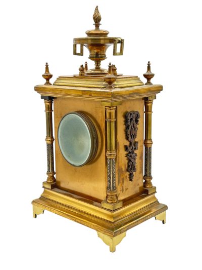 Fabulous French Bronze Ormolu Cube Mantel Clock – ca1890 French mantel clock Antique Clocks 10