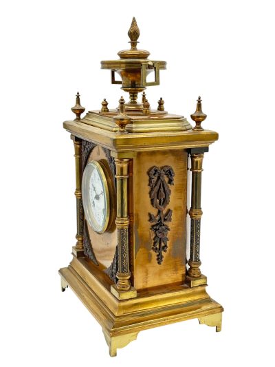 Fabulous French Bronze Ormolu Cube Mantel Clock – ca1890 French mantel clock Antique Clocks 7