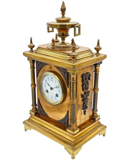 Fabulous French Bronze Ormolu Cube Mantel Clock – ca1890 French mantel clock Antique Clocks 6