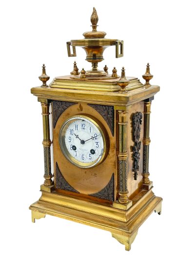 Fabulous French Bronze Ormolu Cube Mantel Clock – ca1890 French mantel clock Antique Clocks 5