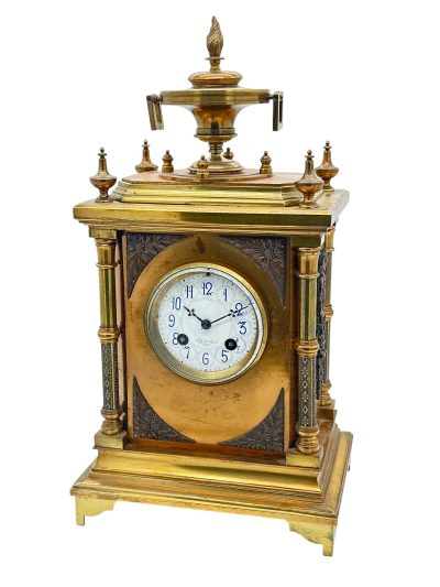 Fabulous French Bronze Ormolu Cube Mantel Clock – ca1890 French mantel clock Antique Clocks 4