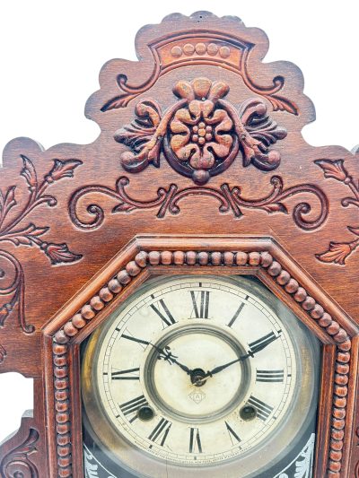 Fantastic Ansonia Gingerbread Clock – ca 1890 Mantle clocks Antique Clocks 11