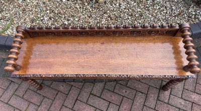 Late Victorian Hall Bench antique oak Antique Benches 7