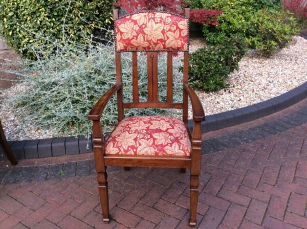 Set of 8 Arts & Crafts Walnut Dining Chairs c1910 Antique, Walnut, Antique Chairs 7