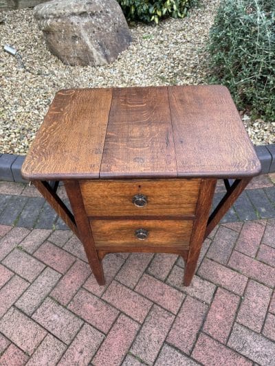 Arts & Crafts Oak Side Table c1900 lamp table Antique Furniture 4