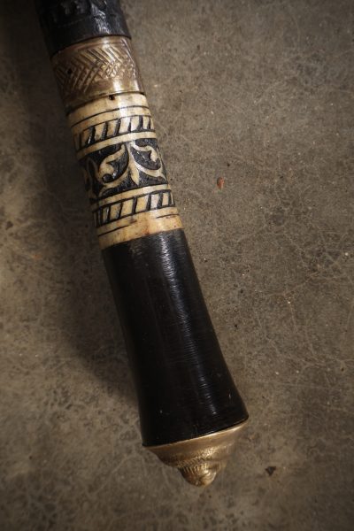 Anglo Indian Bone Inlaid Sword Stick Walking cane Antique Collectibles 8