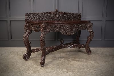 Burmese Carved Padauk Wood Console Table console table Antique Furniture 3