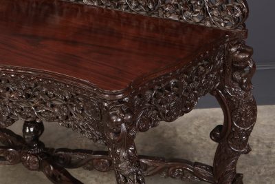 Burmese Carved Padauk Wood Console Table console table Antique Furniture 14