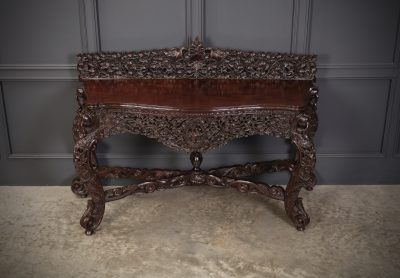 Burmese Carved Padauk Wood Console Table console table Antique Furniture 6