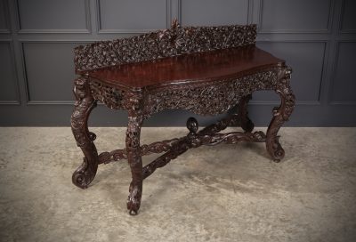 Burmese Carved Padauk Wood Console Table console table Antique Furniture 4