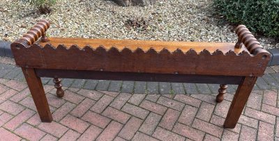 Late Victorian Hall Bench antique oak Antique Benches 10