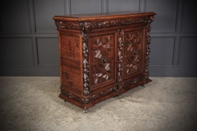 Carved Oak Side Cabinet Side Cabinet Antique Cabinets 5