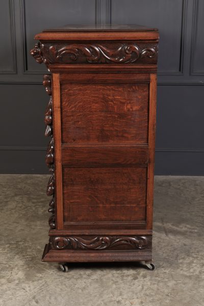 Carved Oak Side Cabinet Side Cabinet Antique Cabinets 15