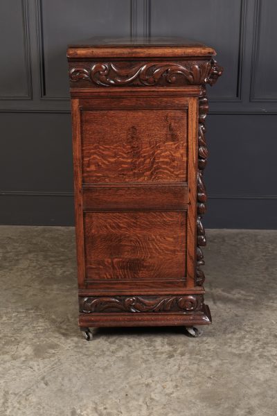 Carved Oak Side Cabinet Side Cabinet Antique Cabinets 17