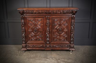 Carved Oak Side Cabinet Side Cabinet Antique Cabinets 6